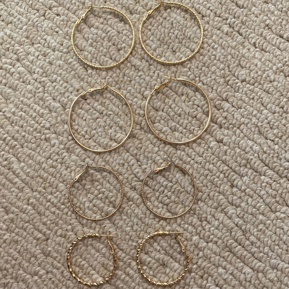 Gold hoop earrings